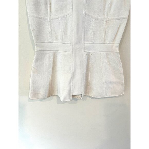 A.L.C. Knit top White XS Peplum Blouse - Picture 5 of 14